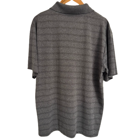 Men’s Grand Slam Performance Gray and Black Striped Golf Polo Size Large - Picture 2 of 3